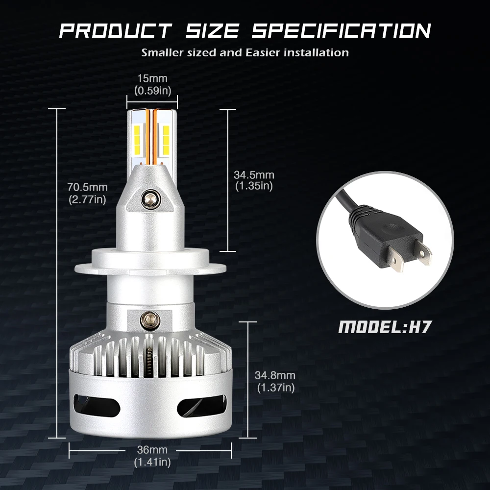 Novsight 90W 12000LM Автомобильный светодиодный головной светильник H7 H11 светодиодный светильник лампы для автомобилей D1S D2S D5S 9005/HB3 9012(HIR2) светодиодный автомобильный светильник s 6500K 12V