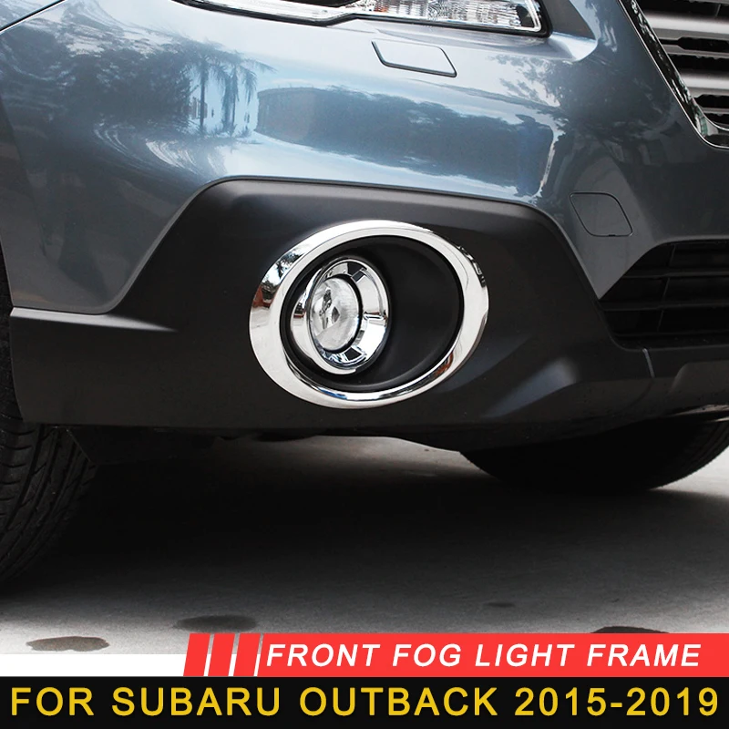 

For Subaru Outback 2015-2019 Car-styling Front Fog Light Frame Sticker Cover External Accessories