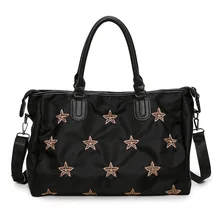 Дорожная сумка Женская Ручная Корейская стильная короткая походная большая спортивная сумка светильник Простая Сумка для путешествия Водонепроницаемая нейлоновая спортивная сумка