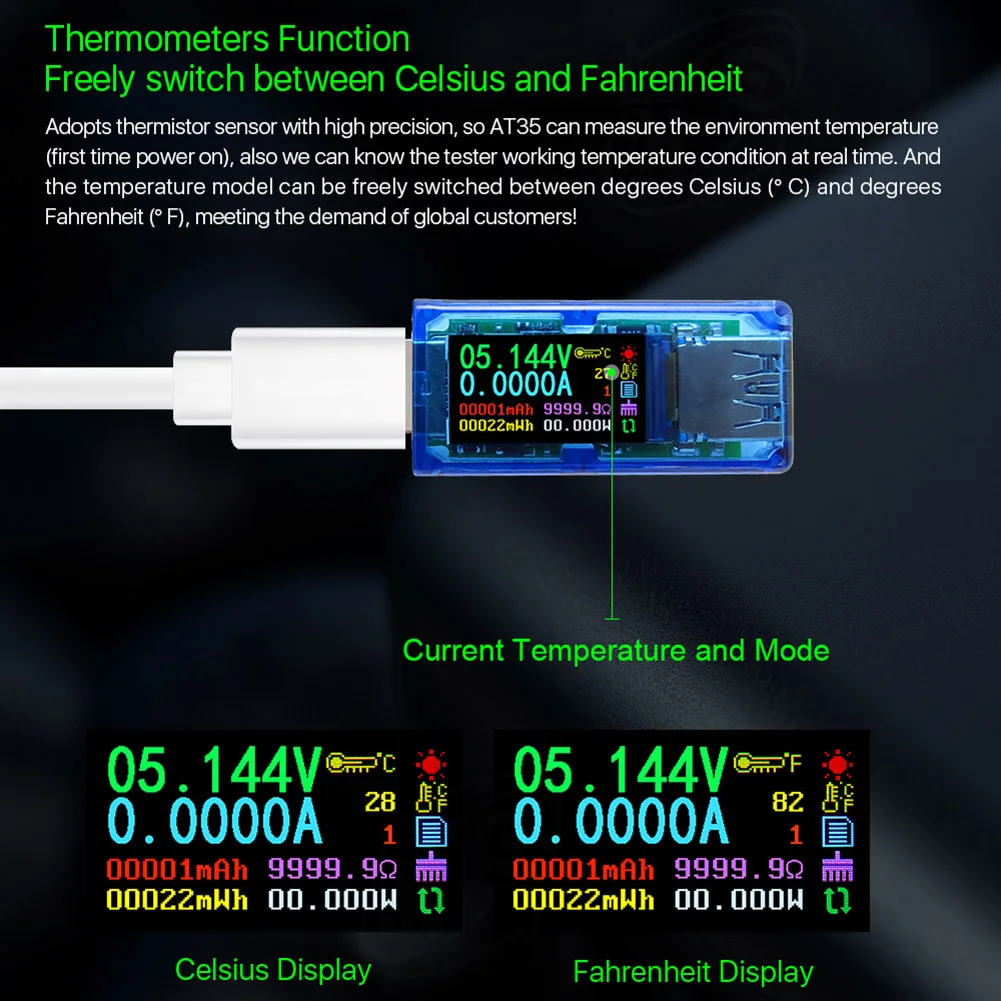 AT35 цветной ЖК Вольтметр Амперметр USB 3 0 измеритель напряжения мультиметр зарядка