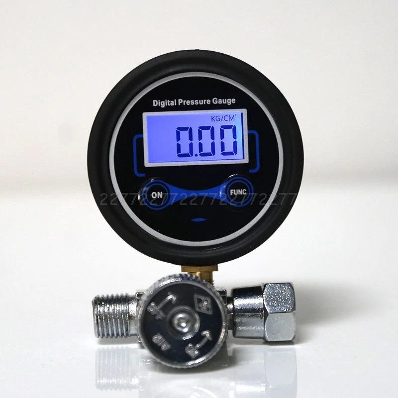 Цифровой 1/4 200PSI регулятор давления воздуха Манометр регулирующий клапан для распылителя Горячая S07 19 Прямая поставка