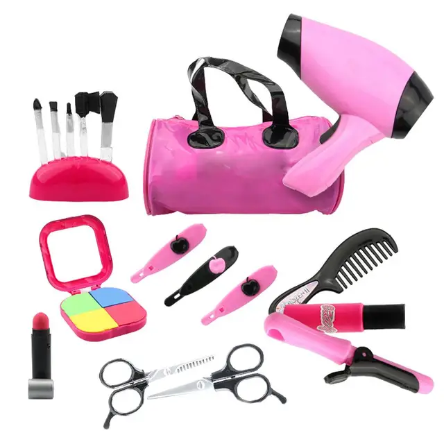 Beauty Hair Stylist Set Beauty Salon Fashion Pretend Play Set For Girls  With Toy Blow Dryer Curler And Other Styling Tools - Beauty & Fashion Toys  - AliExpress