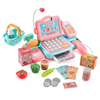 

Cash Register Educational Toy With Scanner Sound Calculator For Kids Toddlers Lovely Children Pretend & Play Updategrade Electro
