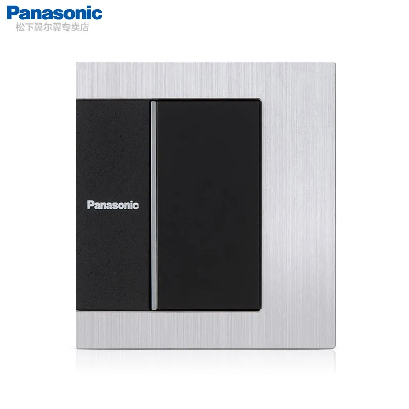 Panasonic Japan New Design Luxury Light Switch 1 2 3 Gang 2 Way Wall Switch Aluminum Alloy Panel on/off Reset Structure Switch