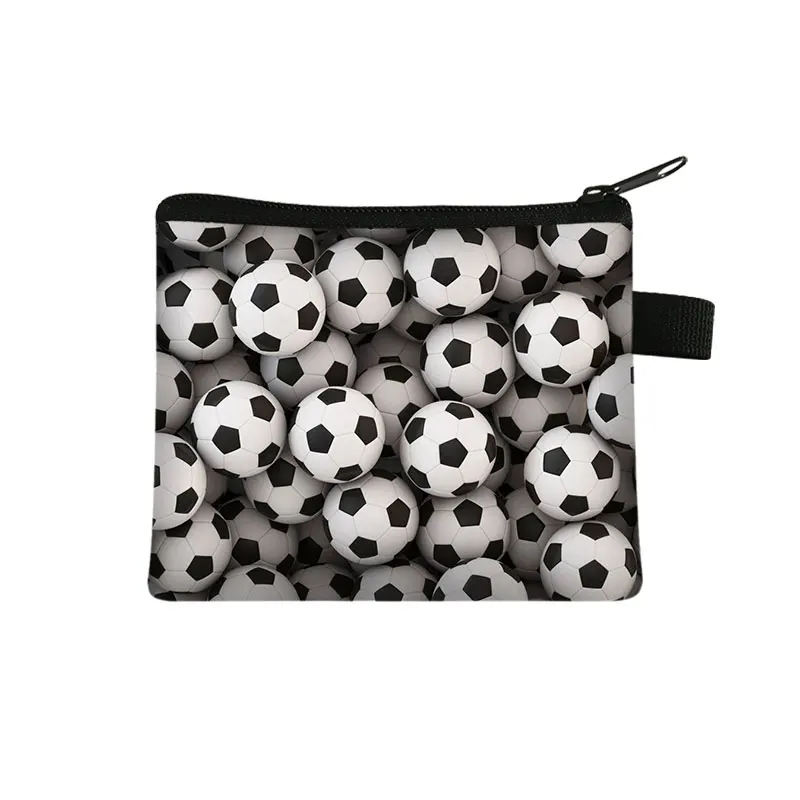 Footbally Soccerly Coin Purses Men Soccer Wallet New Kids Wallets Short Purse Sports Ball Game Competition Mini Purse For Coins coin purse coin wallet change bag