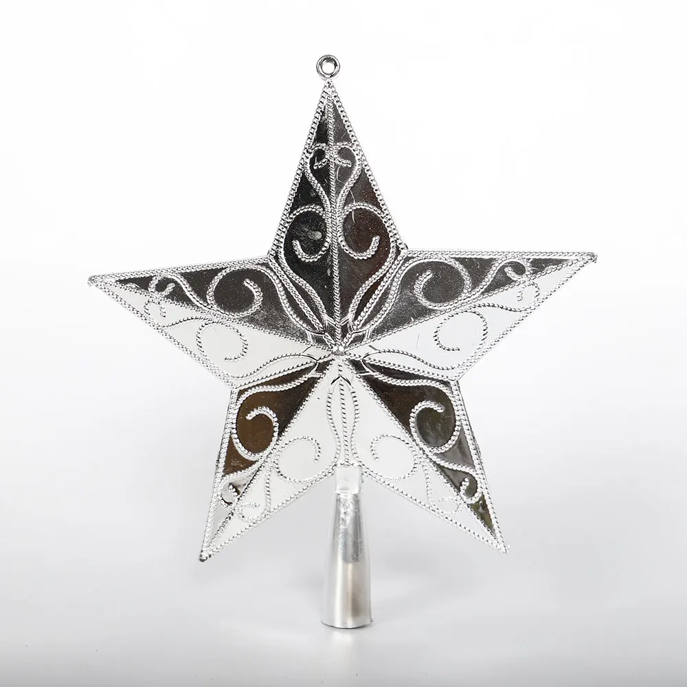 

Star Xmas Party Christmas PVC Golden/Silver Tree Top Decor Ornament Holiday 3D Prop Gadget Home & Garden Beautiful Festival