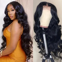 Body Wave Closure Wig Transparent Lace Frontal Wigs 28 30 Inch T Part Remy Brazilian Wavy Body Wave Lace Front Human Hair Wigs