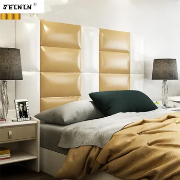 

Solid color rectangular pattern bed back soft kids anti-collision wall tatami wall stickers cushion background 3D wall stickers