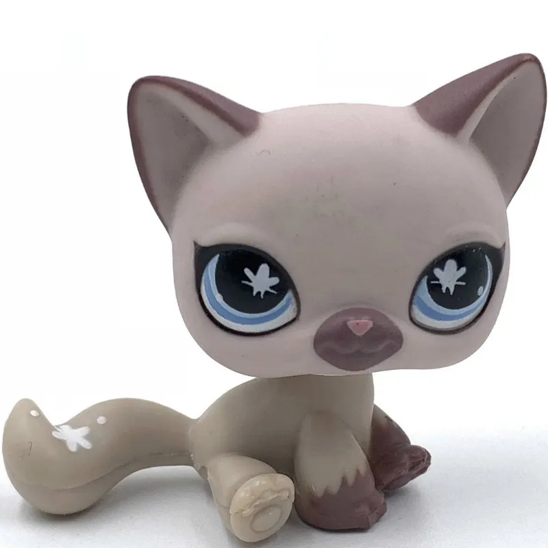 Лпс стоячки кошки Игрушки для кошек lps, редкие подставки, маленькие короткие волосы, котенок, розовый#2291, серый#5, черный#994,, коллекция фигурок для питомцев - Цвет: 664