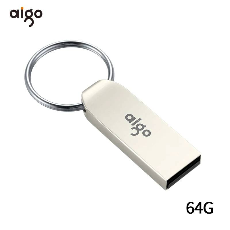 Металлический usb брелок Aigo 64 ГБ водонепроницаемый|USB флэш-накопители| |