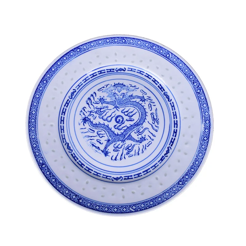 1 шт синий и белый фарфор блюдо керамическая тарелка кухонная посуда контейнер для еды обеденная тарелка