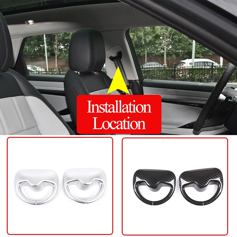

2 Pcs ABS Chrome Car Safety Belt Cover Trim For Land Rover Range Rover Evoque 2019 2020 Accessories