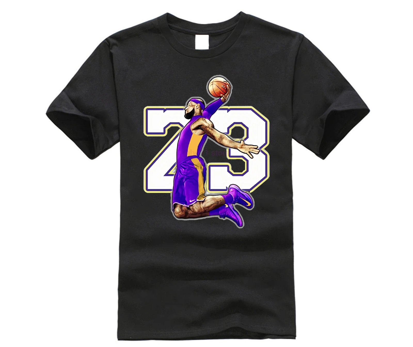 

For Man New T Shirt S-6XL Big Size The King In Purple And Gold LeBron lakers Stylish Tee Man Cheap T-Shirt
