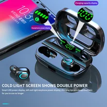 Беспроводные наушники Bluetooth 5,0 светодиодный дисплей S11 TWS беспроводные Bluetooth наушники-вкладыши стерео гарнитура с зарядным устройством 3500 мАч