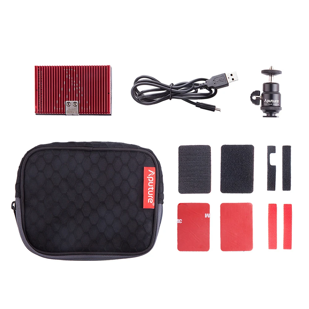 Aputure AL-MX Mini LED Video Light 2800K-6500K CRI95+ 128pcs LED Adjustable Brightness Photo Studio Camera Light With Bag