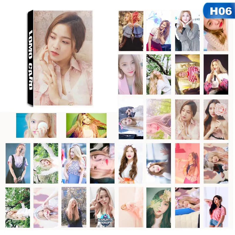 H06 30 шт./компл. Red красные бархатные новые Ablum Lomo карты самодельные бумажные фото карты игрушек, для подарка, для фанатов Канцелярский набор - Цвет: H06