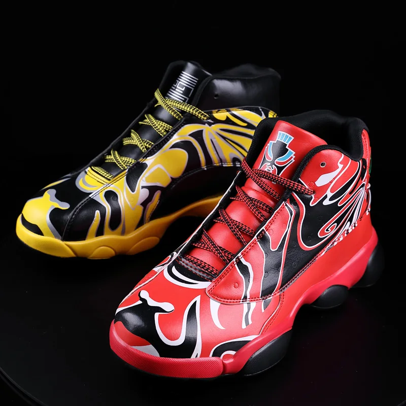 

Chinese style men's basketball shoes outdoor sports shoes high-top breathable shock absorption waterproof Sichuan dramatic face