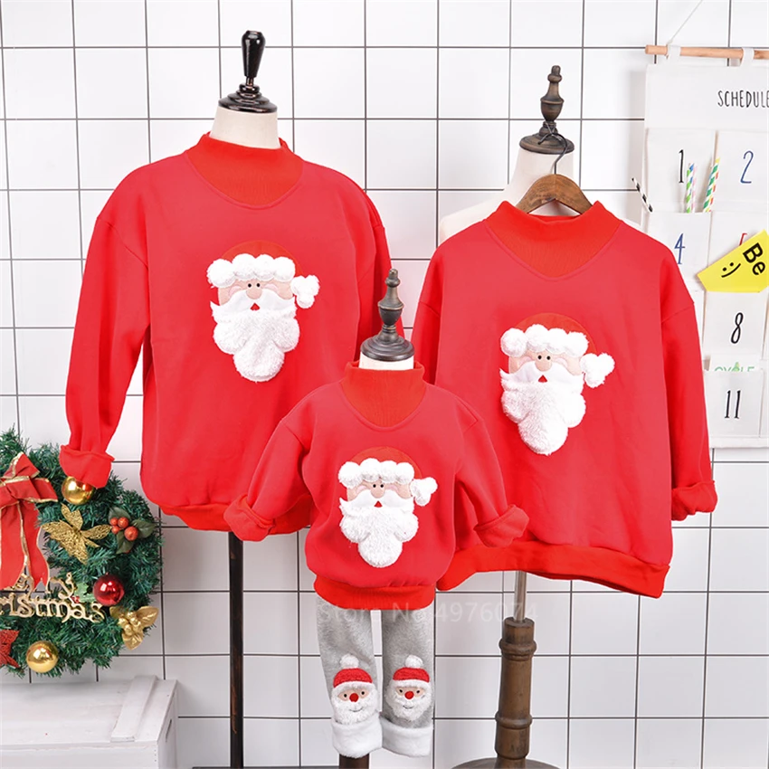 Г., модные Рождественские свитера с оленем Семейные комплекты Рождественский костюм для мамы, дочки, папы, маленьких девочек и мальчиков вечерние, новогодние