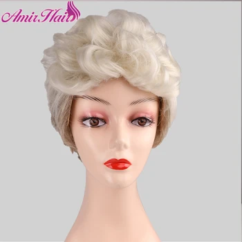 

Amir Short Curly Synthetic Wigs Blonde Hair Women Wig Short Blonde Wig Layered Hair MIx Brown Cosplay Wigs For Black Women Wig