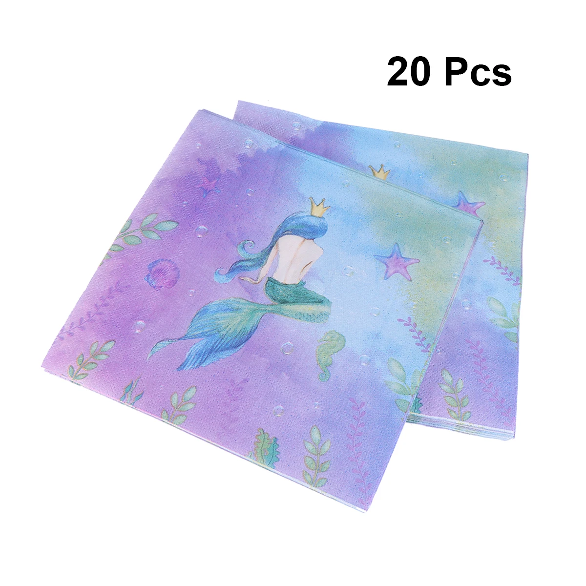 

20pcs 33cm Mermaid Napkins Printing Paper Party Napkin Fashion Paper Disposable Party Tableware For Party Decor