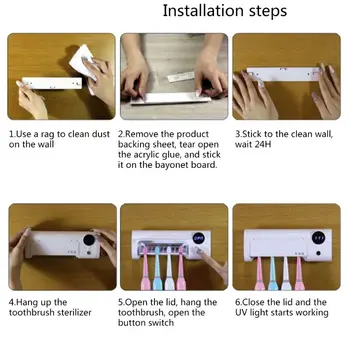 

2 in 1 UV Light Ultraviolet Toothbrush Automatic Toothpaste Dispenser Sterilizer X7JA