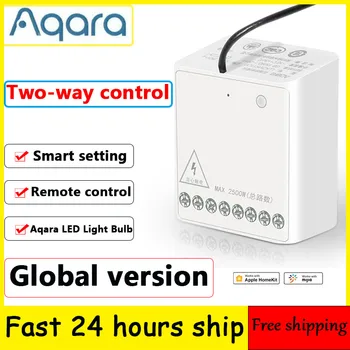 

Originele Aqara Twee-weg Controle Module Draadloze Relais Controller 2 Kanalen Werk Voor Smart Xiaomi Thuis App En Apple thuis K