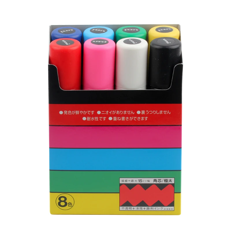 1 комплект Uni Mitsubishi Posca PC-1M/3m/5 M/8 K/17 K Краски маркер пишущая ручка 7/8/12/15 цветов/комплект