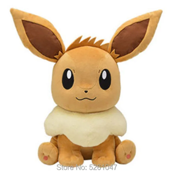 

Original Pocket Monster Large Eevee Plush Doll Stuffed Animals Eievui Toy Cute Detective Pikachu Gift