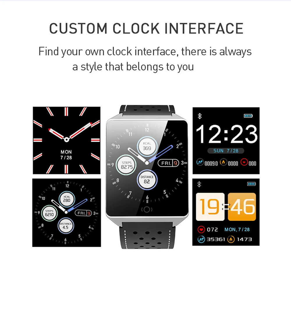 SANDA Smart horloge IP67 Водонепроницаемый Glas Hartslagmeter Bloeddruk фитнес-трекер Mannen Vrouwen умные часы