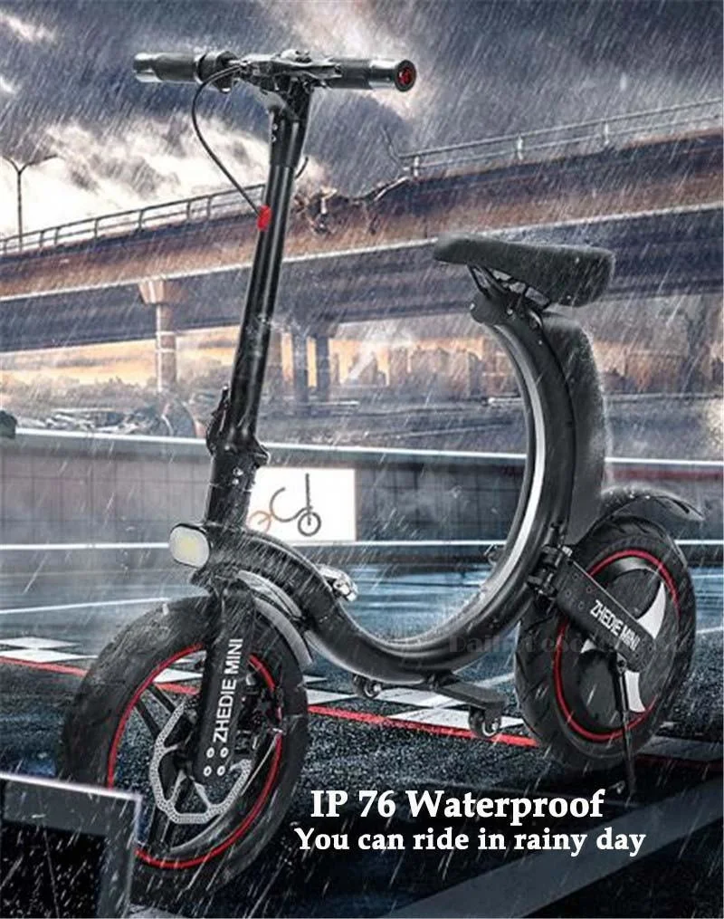 Daibot Mini Electric Bicycle Two Wheel Electric Bicycle 14 Inch 350W 36V 32KMH Foldable Portable Adults Electric Bicycle Bike   (5)