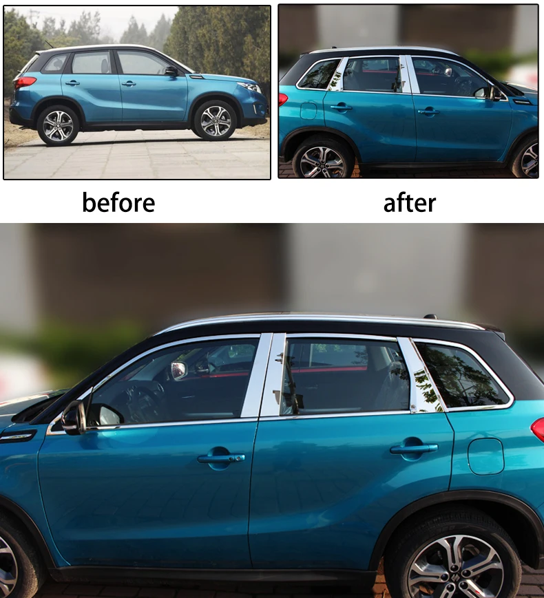 Накладки на окна автомобиля из нержавеющей стали для suzuki vitara Suzuki Escudo 2-го поколения