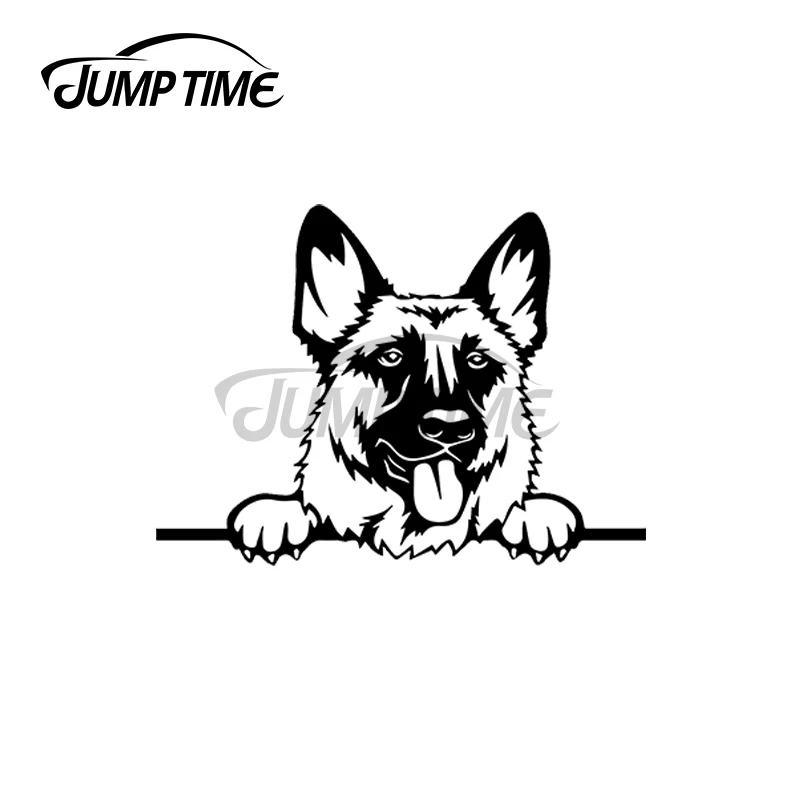 

JumpTime 13 x 5.6cm For Funny German Shepherd Peeking Dogs Personality Trunk Decal Motorcycle Windows Car Stickers