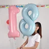 40inch Gradient Rose Red Gold Silver Big Number Foil Balloons 0 1 2 3 4 5 6 7 8 9 18 years Old Birthday Party Wedding Decoration ► Photo 2/6