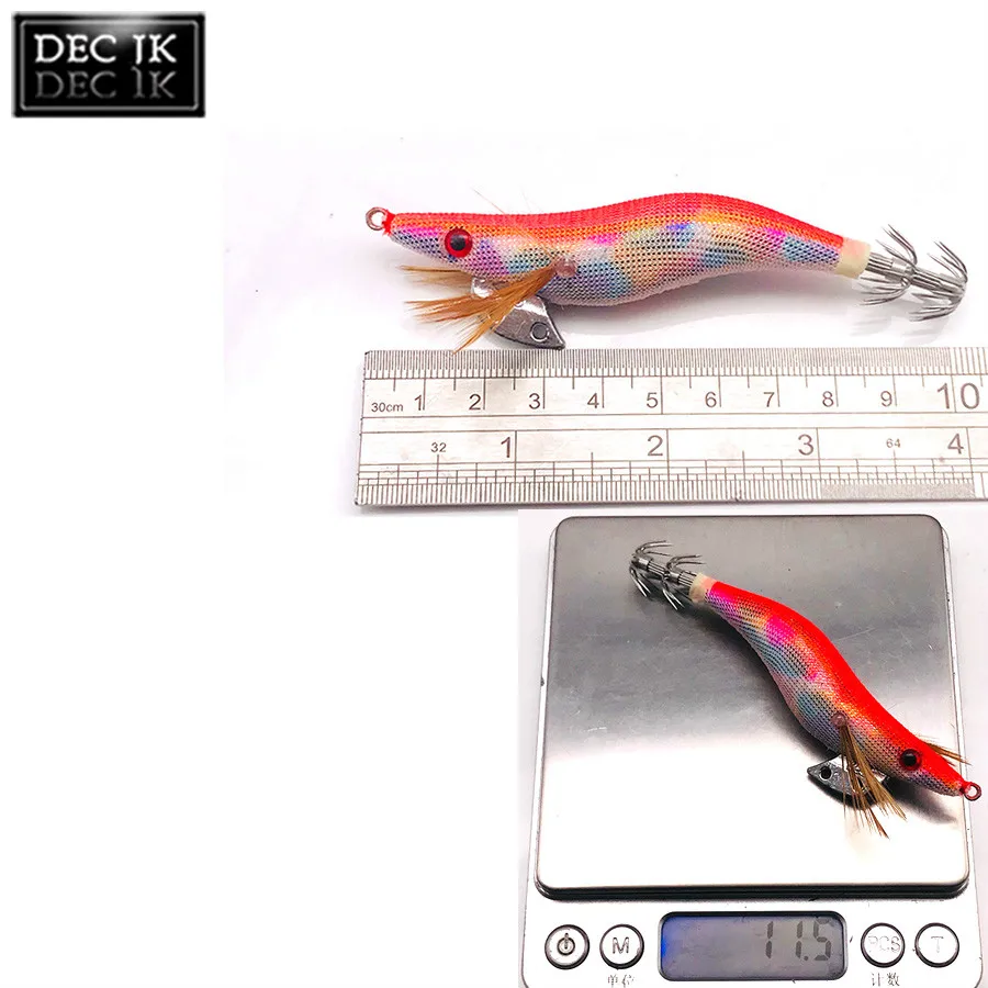 Polvo do Mar para a Pesca de Isca Artificial Camarão Madeira Lula Isca Jig Gancho Kit - Chocos Jigs Enfrentar Wobbler 10 Pçs Set 2.5 3.0 3.5 9 Iscas artificiais