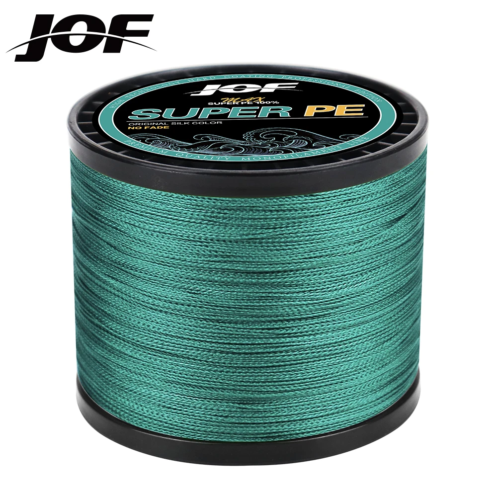 

JOF Brand 4 Strands 300M 500M 1000MPE Braided Fishing Line 9.1-45.4KG Multifilament Fishing Line Smooth for Carp Fishing