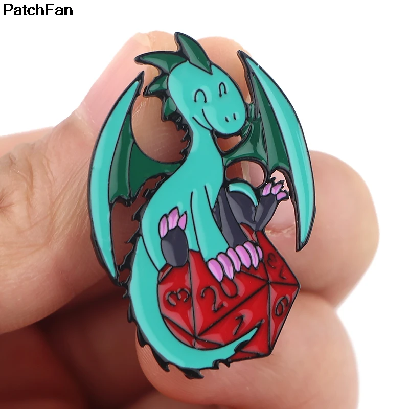 Patchfan Подземелья и Драконы игровые значки para рюкзак Одежда металлическая медаль для сумки рубашки шляпы значки Броши для детей A2552