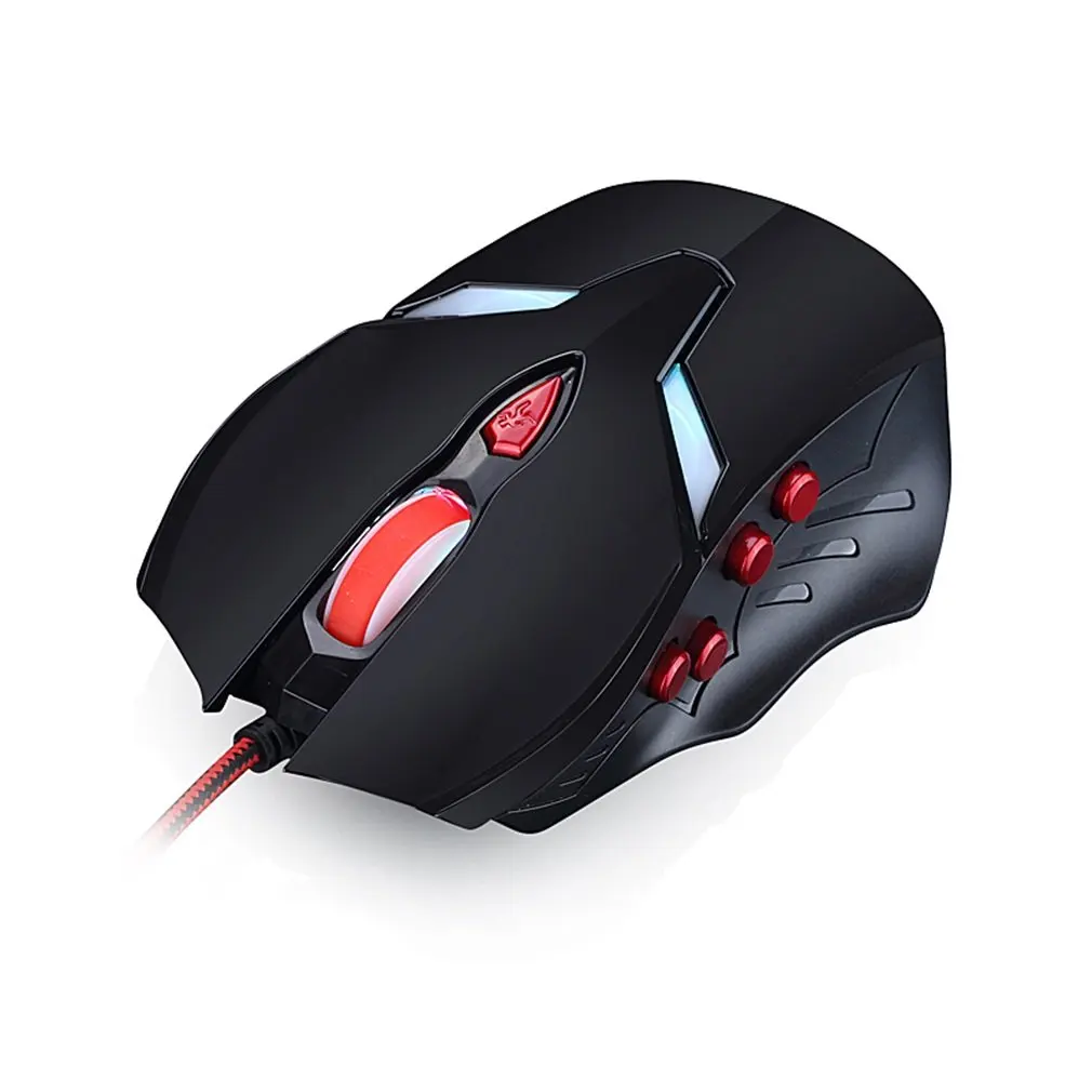 JS-L1 светодиодный USB Проводная оптическая игровая мышь Регулируемая 3200 dpi ноутбук 8 кнопок
