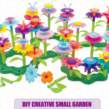 

New Flower Garden Building Toys Build Bouquet Sets for 3 4 5 6 Year Old Kids Early Learning
