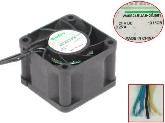 

Вентилятор охлаждения сервера Nidec W40S24BUA5-08J561, 24 В постоянного тока, 0,25 А, 40x40x28 мм, 4 провода