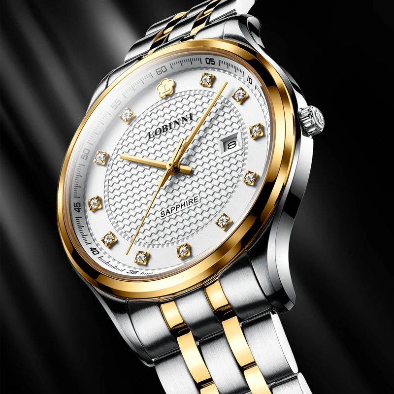 Schweiz LOBINNI Männer Uhr Luxus Marke Japan Citizen Quarz Männer der  Wirstwatches Kalender Saphir Stahl Welt Zeit|Quartz Watches| - AliExpress