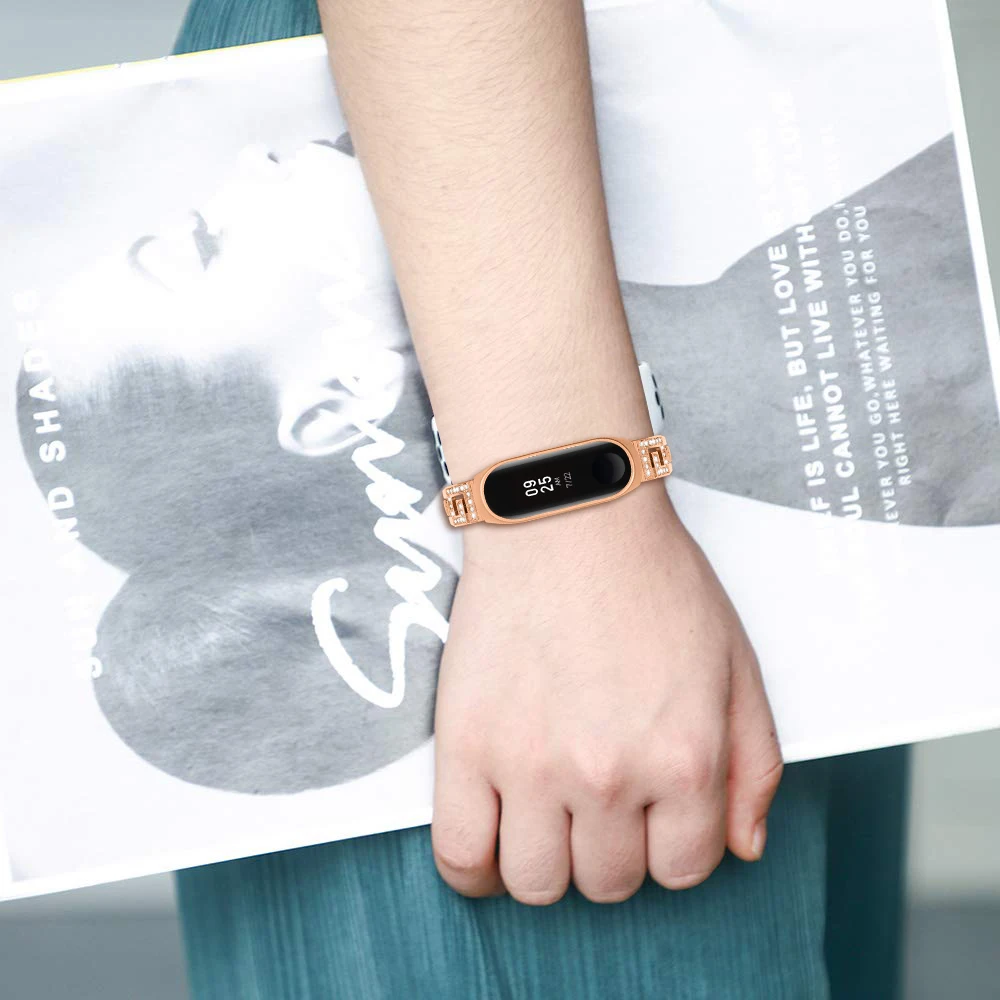 Ремешок для часов Xiaomi mi band 3 4 элегантный металлический сменный Браслет из