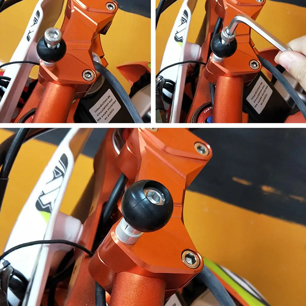 Motorcycle Mobile Phone Bracket Fixed Recorder Fixed Ball Head Accessories Aluminum Alloy M8 Screw Fixed Ball Head Accessories