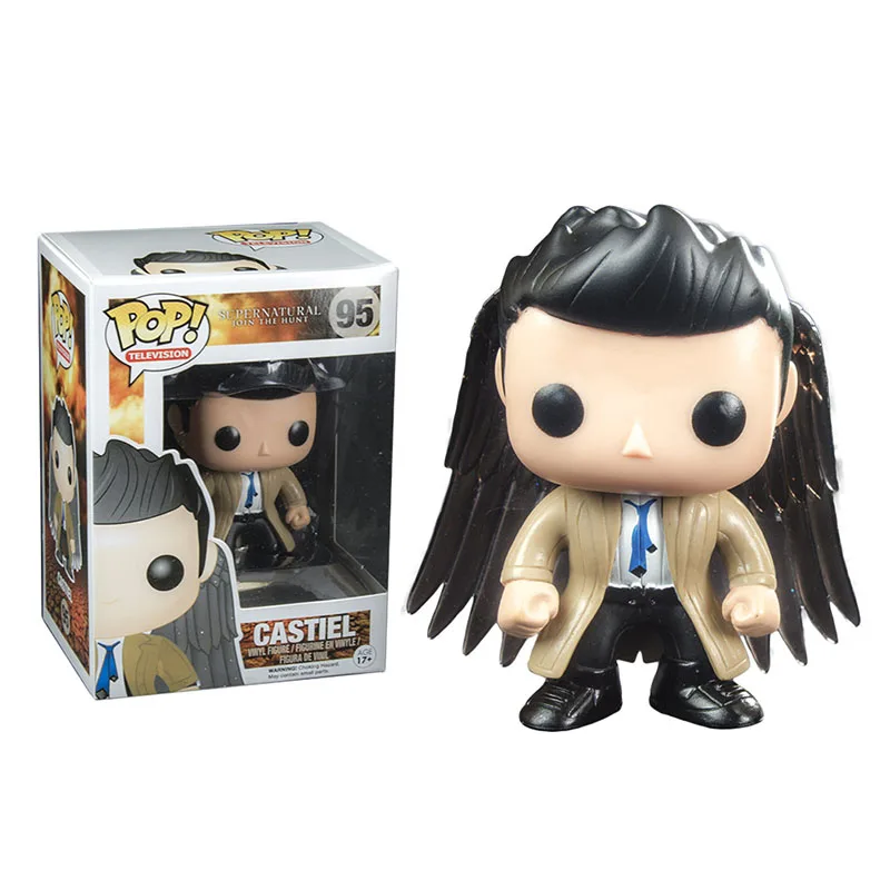 Funko Pop Supernatural Dean Castiel Action Figure Toys 10cm - Цвет: With Box