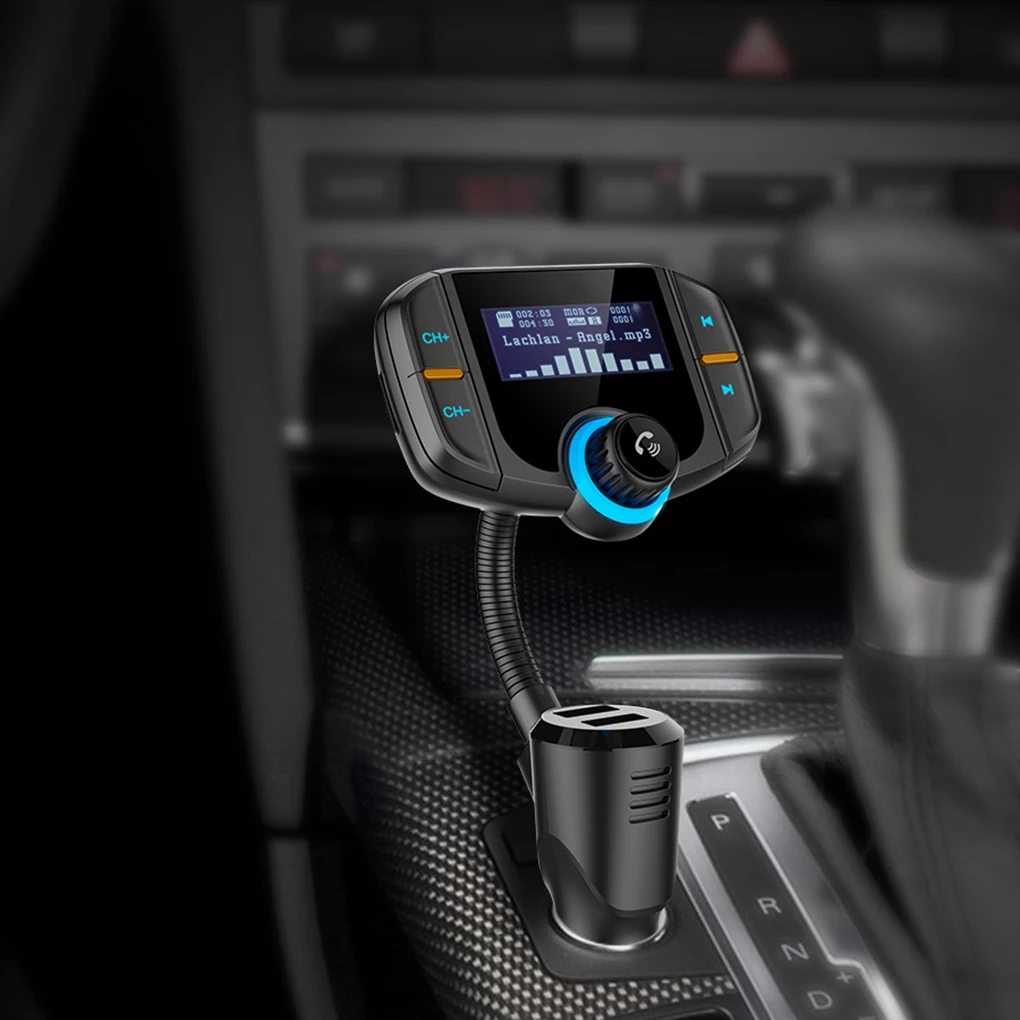 Автомобильный Bluetooth fm-передатчик модулятор передатчик 2 USB зарядное устройство QC3.0 Громкая связь MP3-плеер 3,5 мм AUX Выход