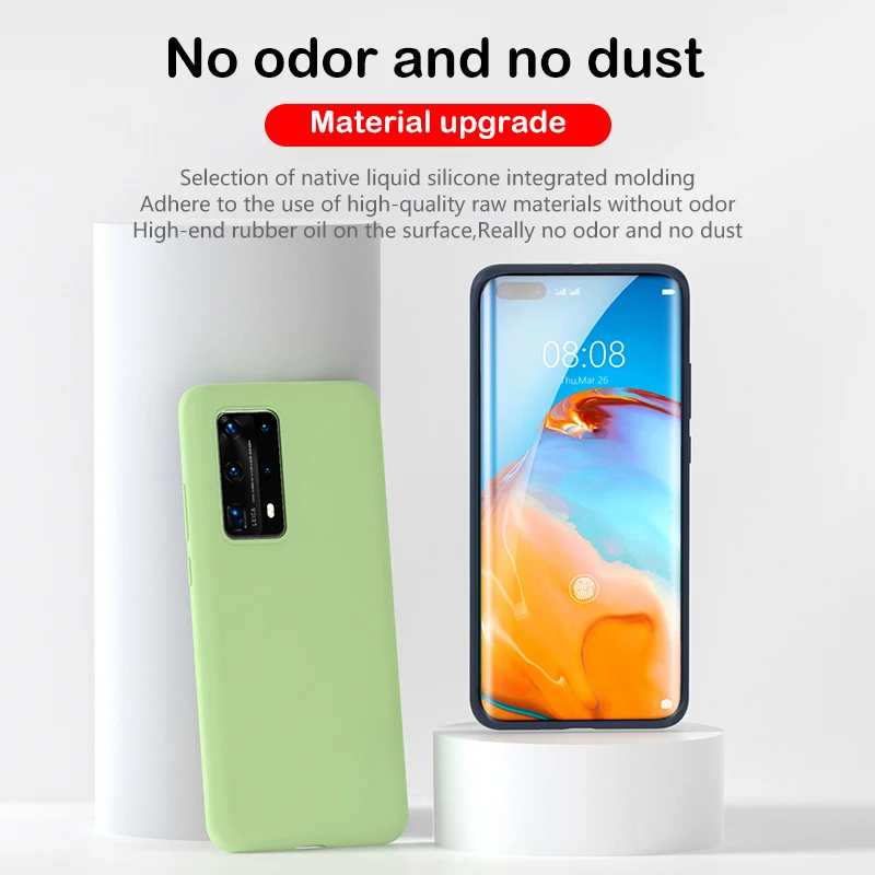 Жидкий силиконовый чехол на для Huawei хуавей P30 Lite с полной защитой P20 P Smart 2019 P40