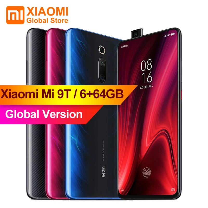 Глобальная версия смартфона Xiaomi Mi 9 T (Redmi K20) Mi9 6 ГБ 64 с Полноразмерным экраном 48