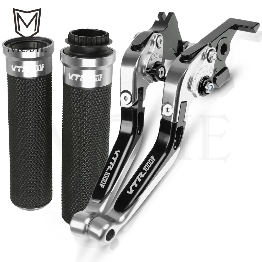 Для Honda VTR1000 VTR 1000 1997-2004 1998 1999 2000 2001 2002 2003 Мотоцикл с ЧПУ сцепные рычаги Руль ручками Набор - Цвет: Silver