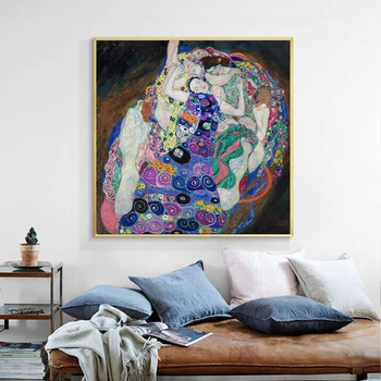 

The Virgin Famous Art By Gustav Klimt Canvas Paintings Classical Posters and Prints Wall Art Pictures for Living Room home Decor