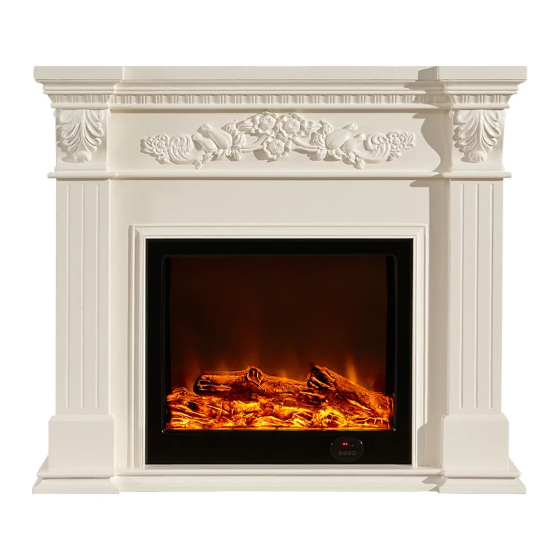European Style Fireplace Set Wooden Mantel W120cm Electric Fireplace Insert Burner Artificial Led Optical Flame Decoration European Fireplace Wooden Mantelfireplace Inserts Aliexpress
