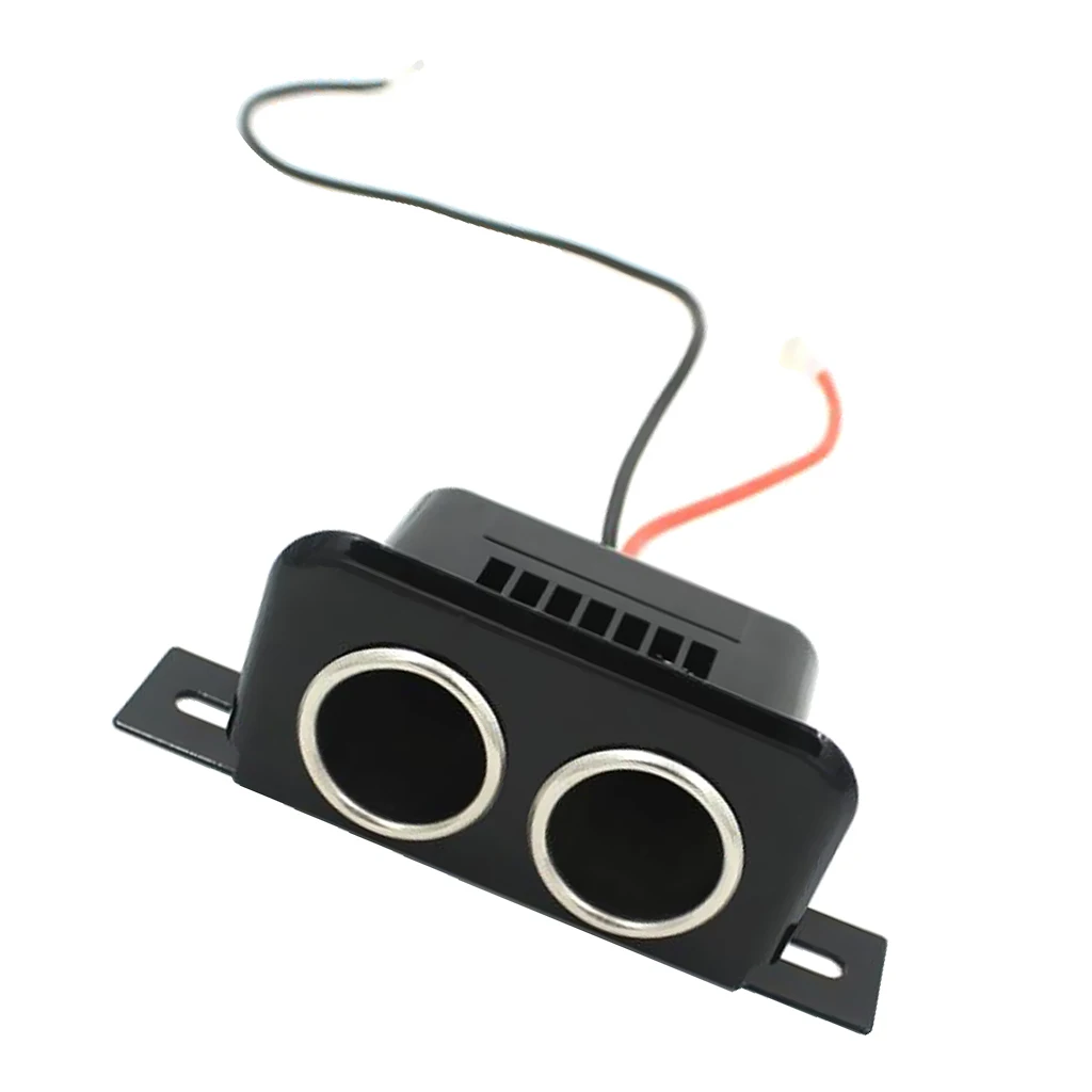 12 V/24 V Автомобиль Мотоцикл 2 способа Зажигалка Мощность разветвитель черный